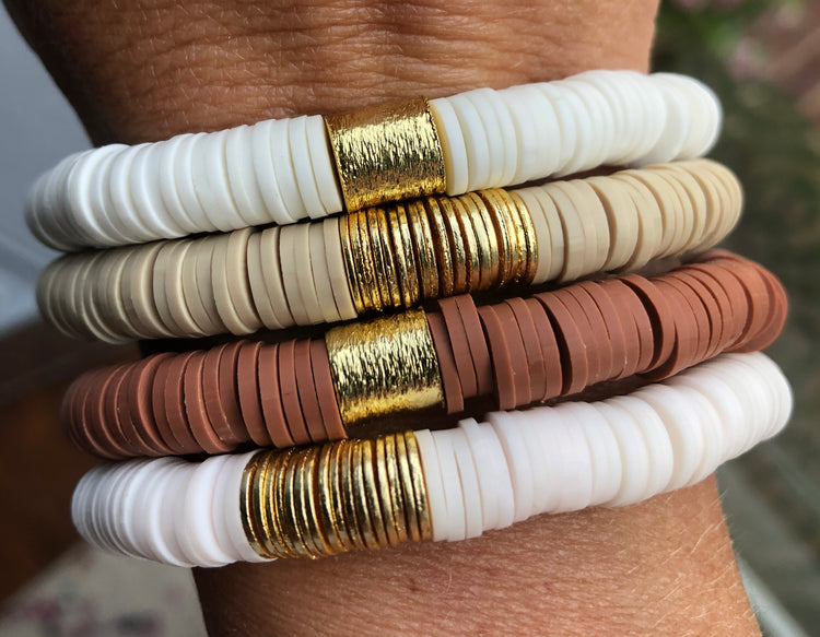 Heishi, Barrel Heishi and Custom Bracelets