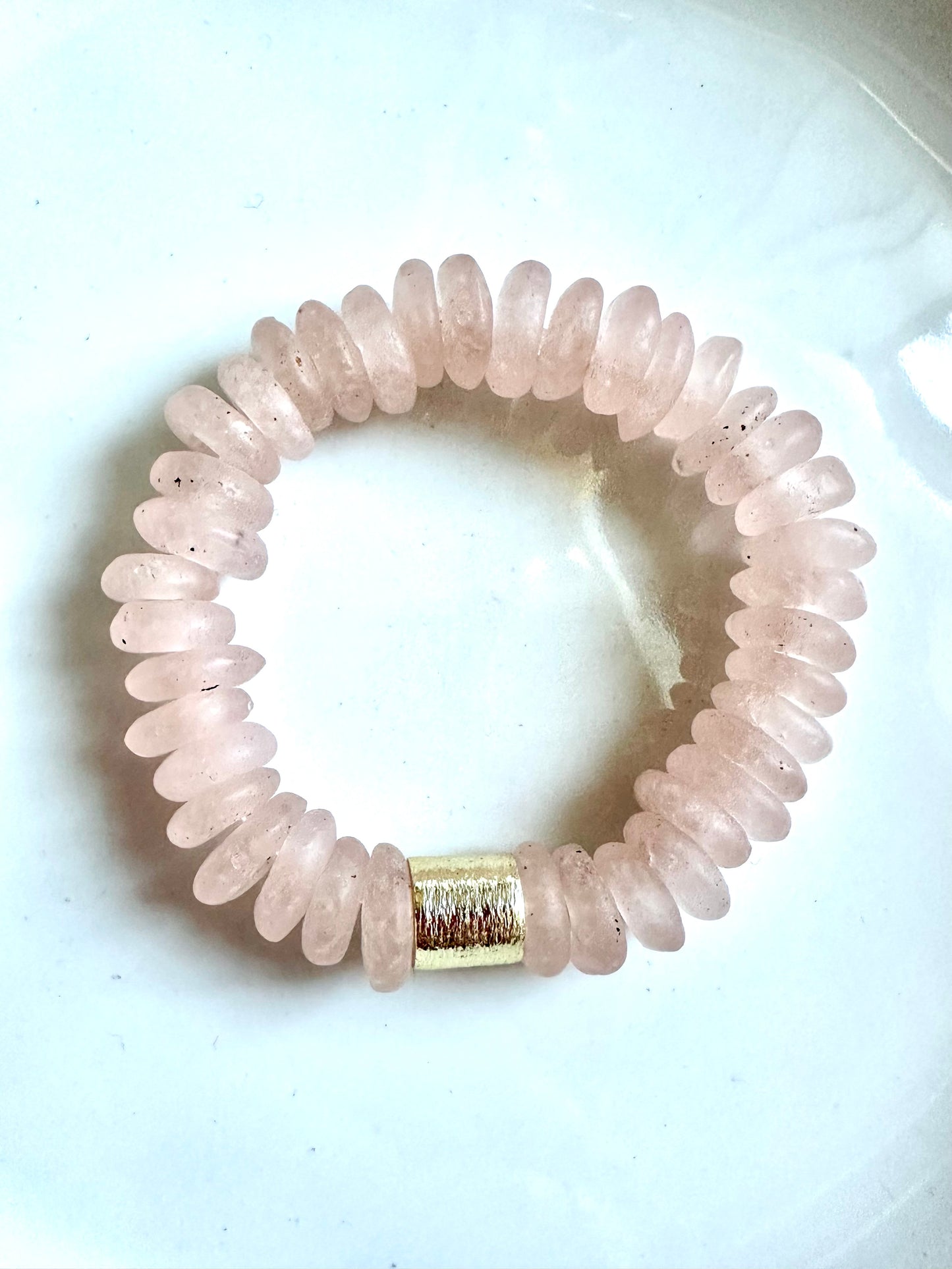 See Thru Glass Bead Bracelet