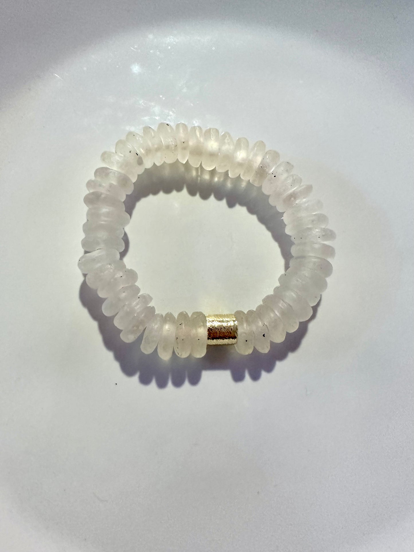 See Thru Glass Bead Bracelet