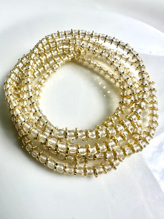 Gold Pineapple Quartz Bracelet