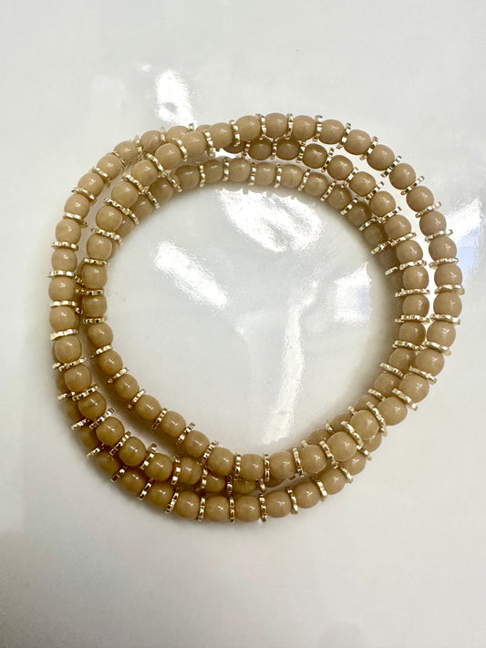 Beige Gold Flower Bracelet