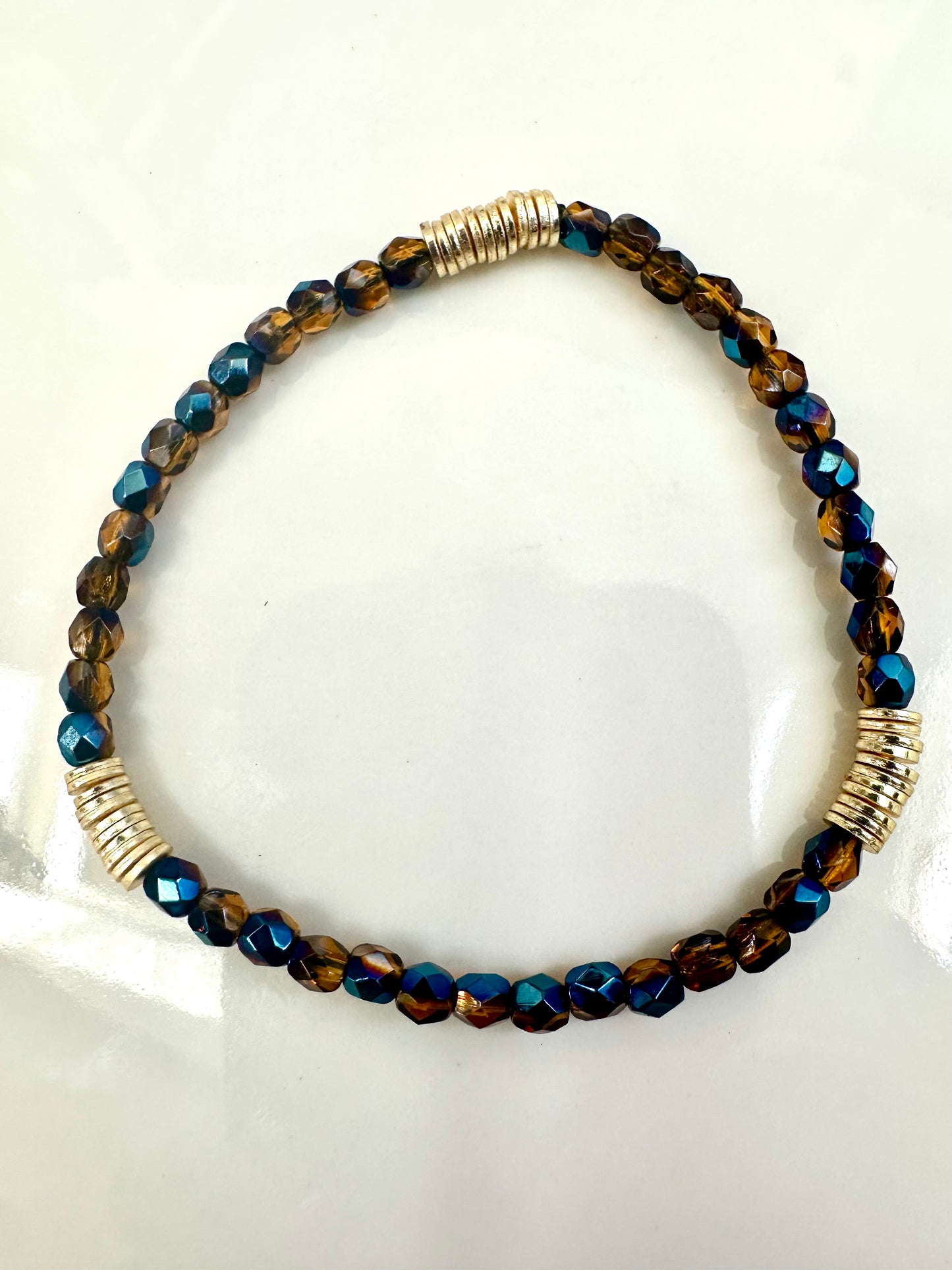 Golden Topaz Glass Bracelet