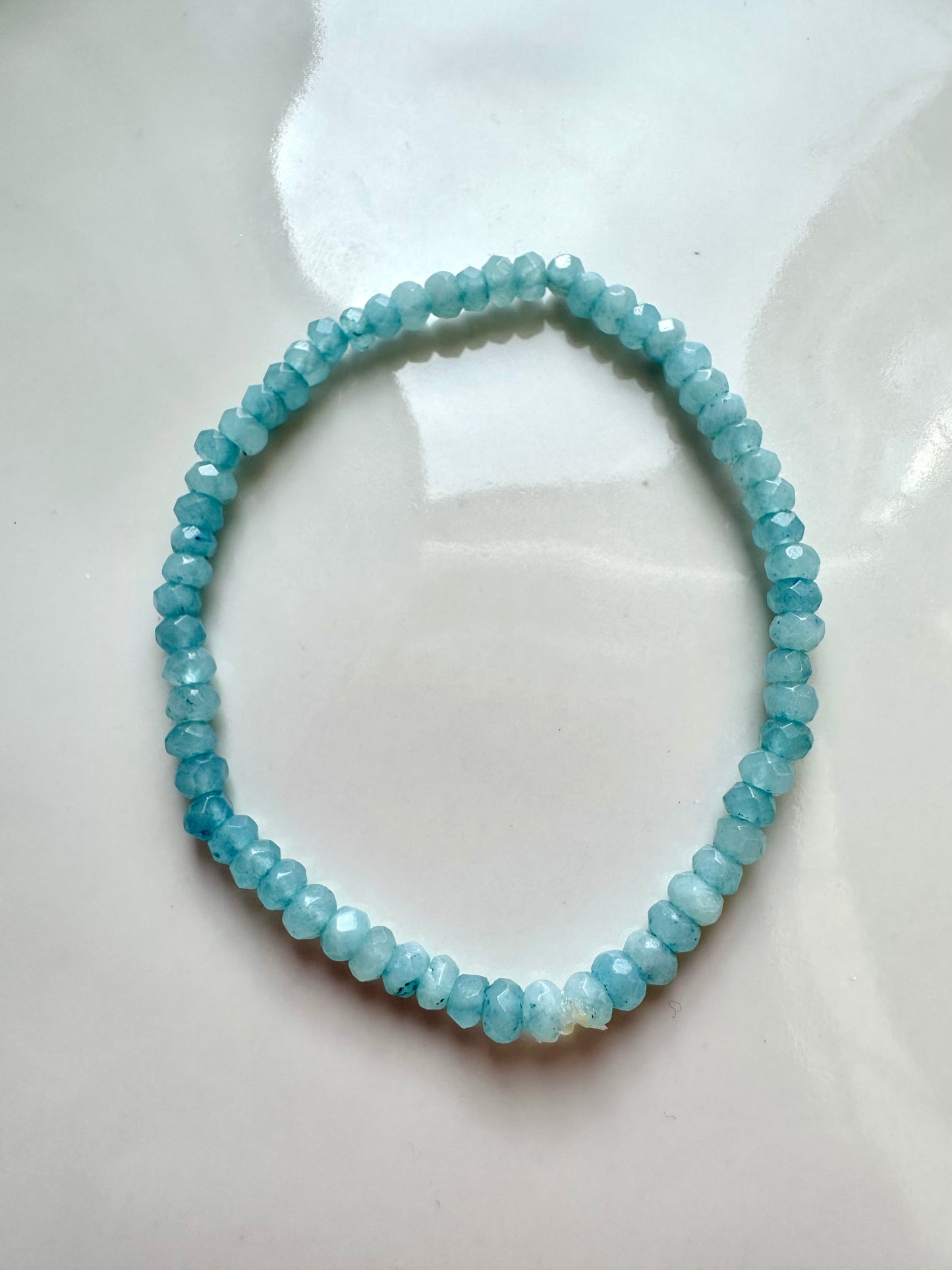 Light Blue Agate Gemstone Bracelet