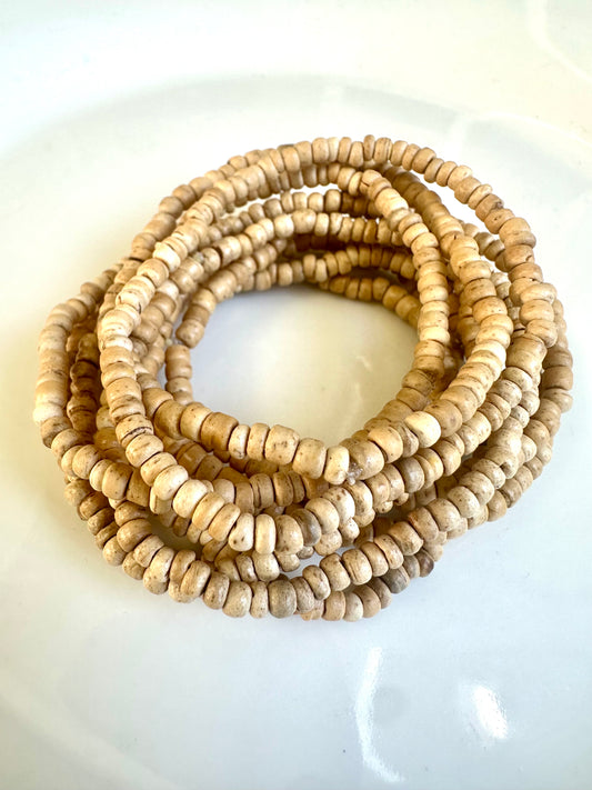Tiny Neutral Coconut Bracelet