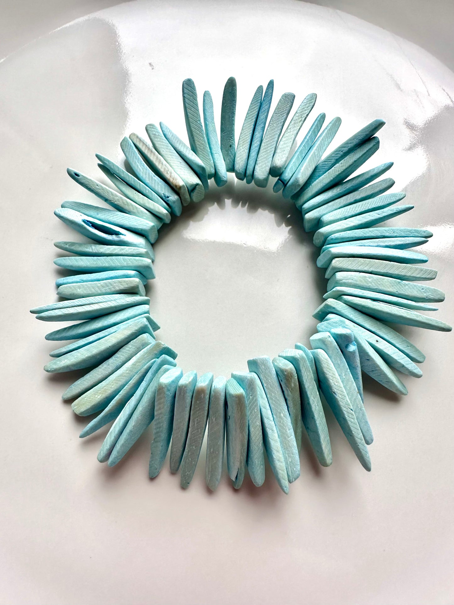 Baby Blue Coconut Spike Bracelet