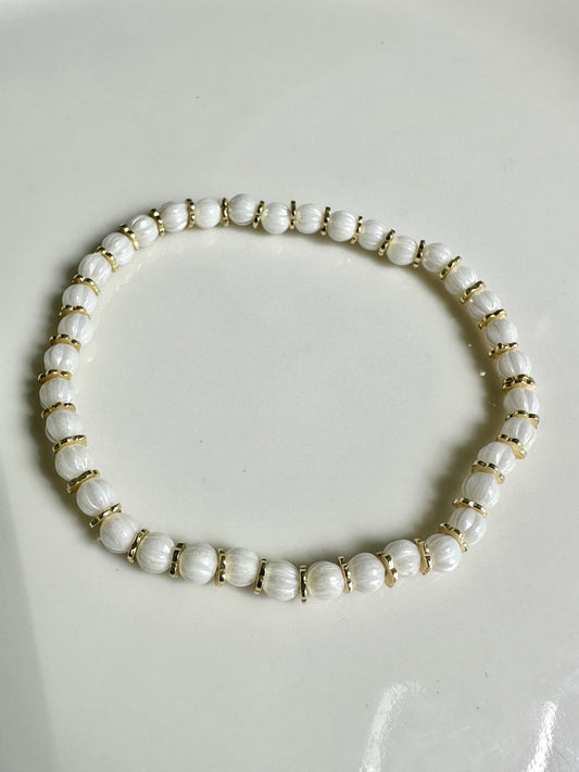 Gold White Melon Bracelet