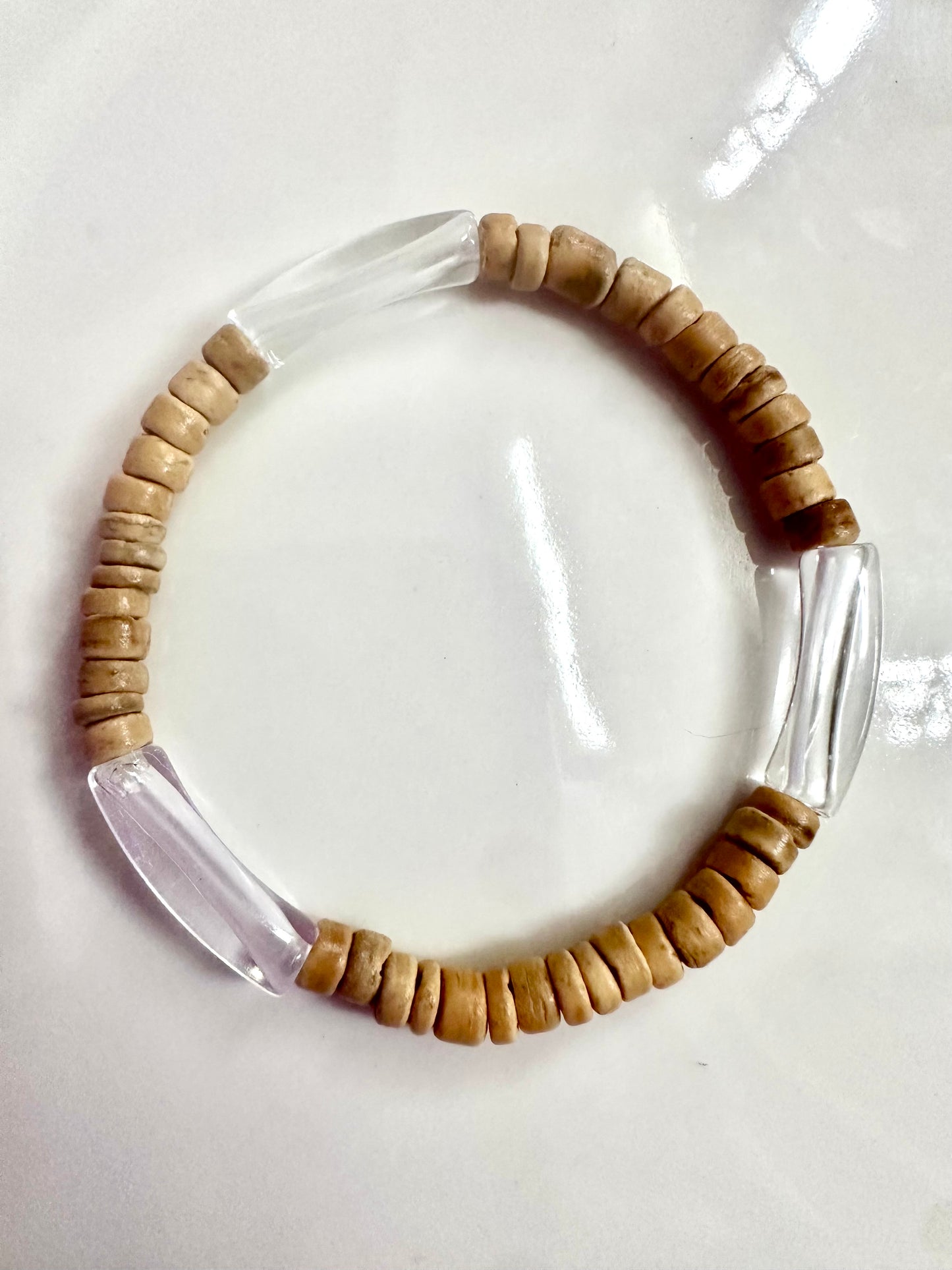 Clear Acrylic Coconut Bracelet