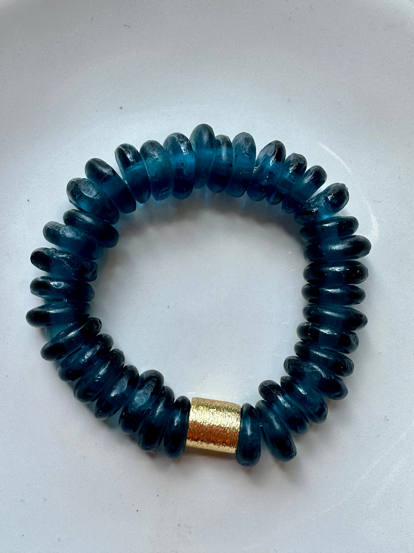 See Thru Glass Bead Bracelet