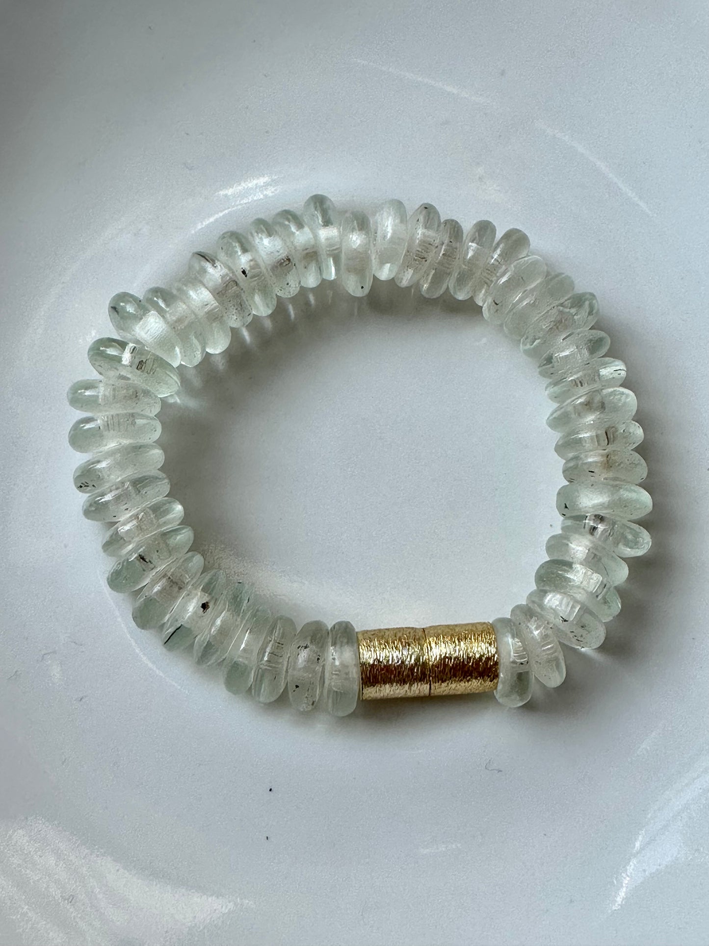 See Thru Glass Bead Bracelet