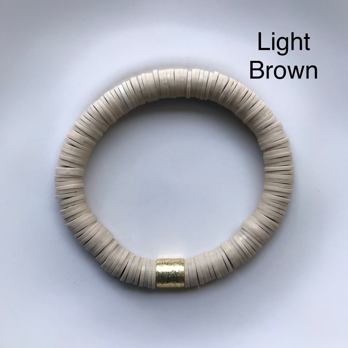 Heishi Gold Barrel Bracelet