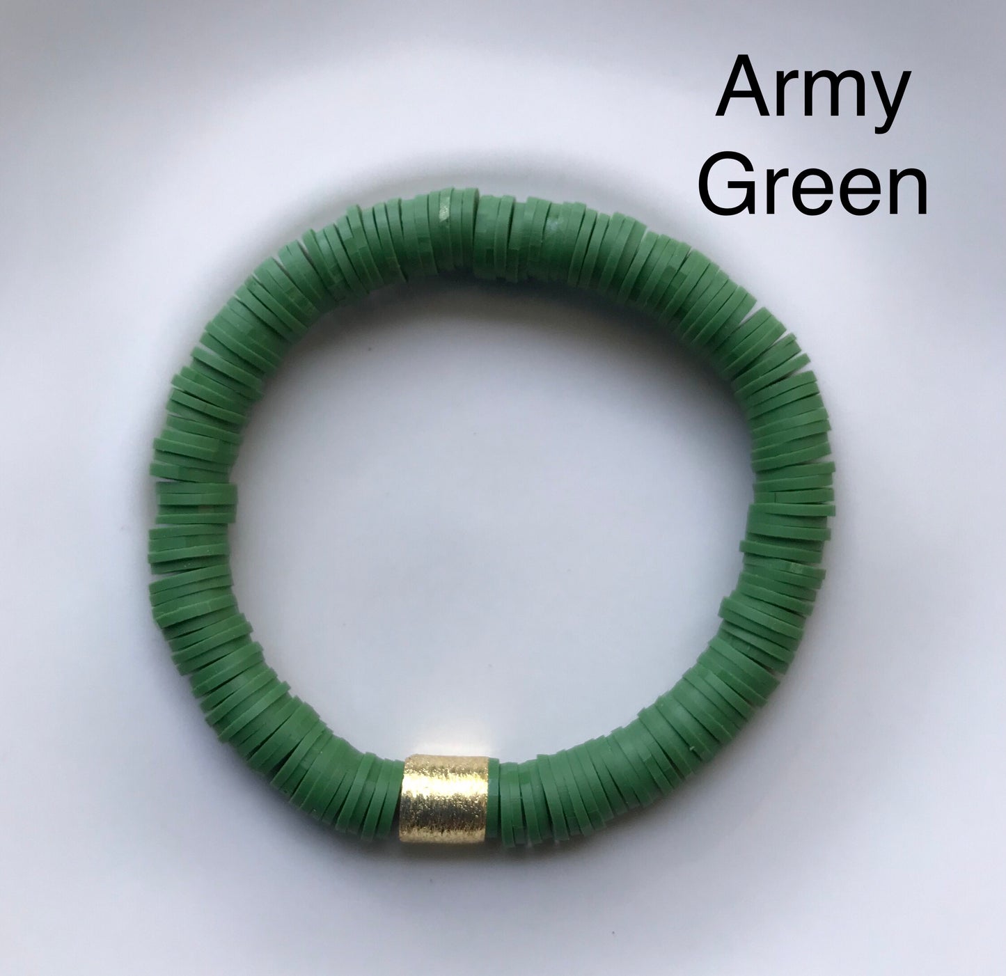 Heishi Gold Barrel Bracelet