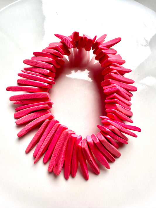Bubblegum Coconut Spike Bracelet