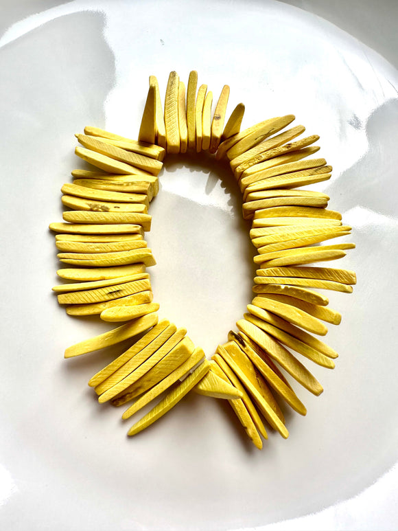 Yellow Coconut Spike Bracelet