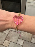 Pink Statement Gold Bracelet