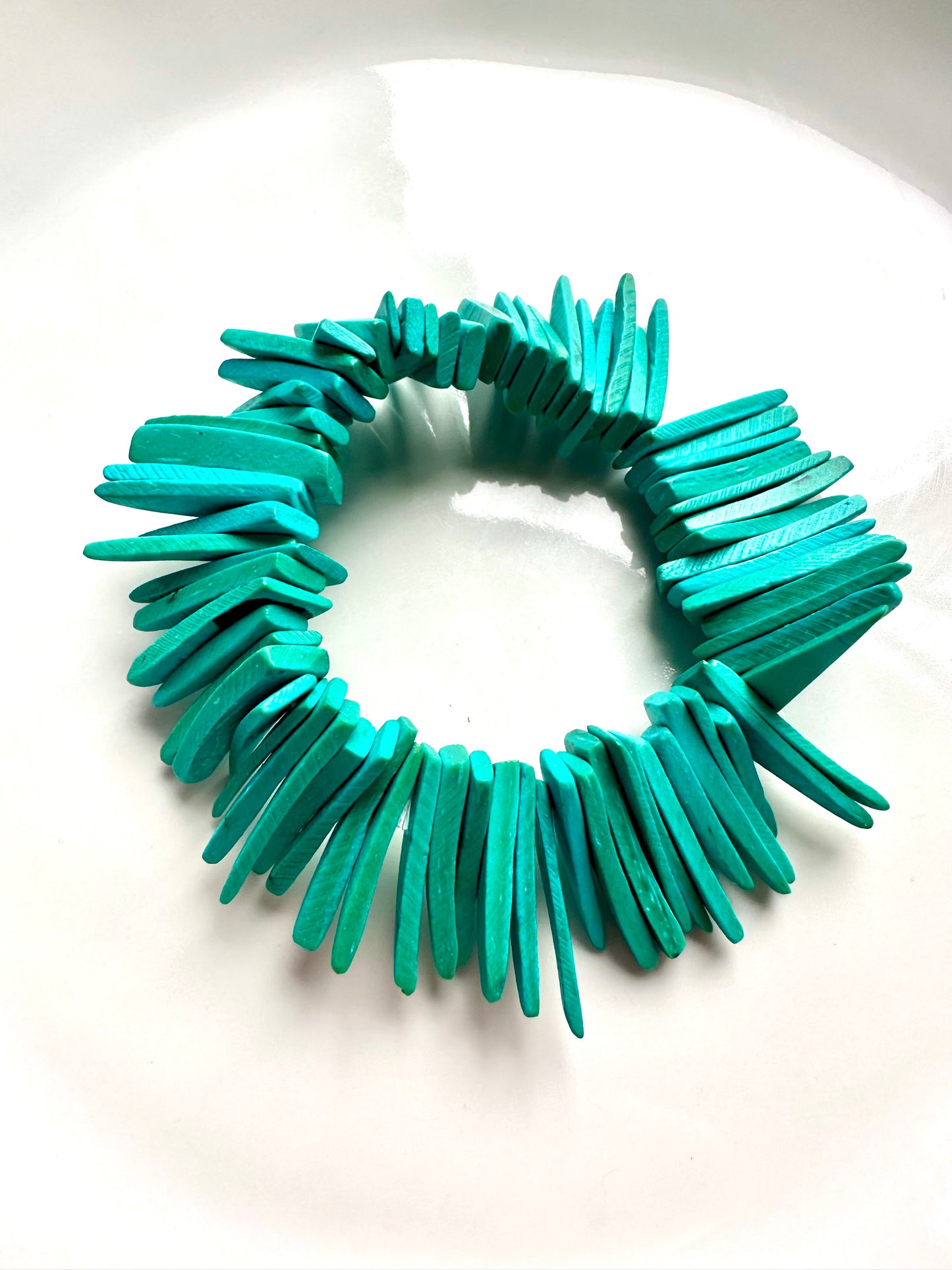 Turquoise Coconut Spike Bracelet