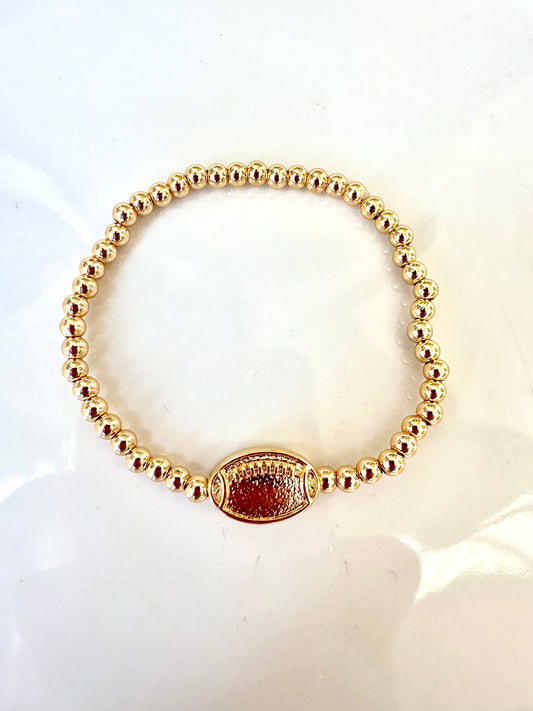 Gold Football Bracelet