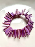 Violet/Lavender Coconut Spike Bracelet