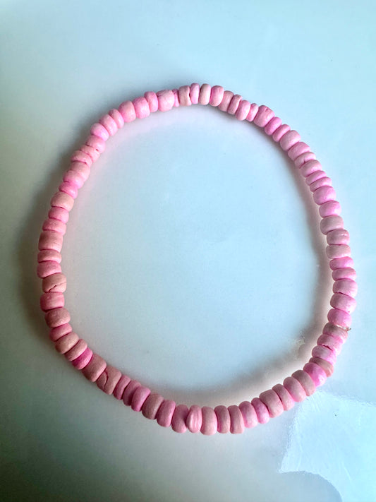 Tiny Hot Pink Coconut Bracelet
