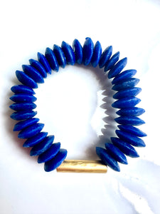 Navy Blue Glass Bracelet