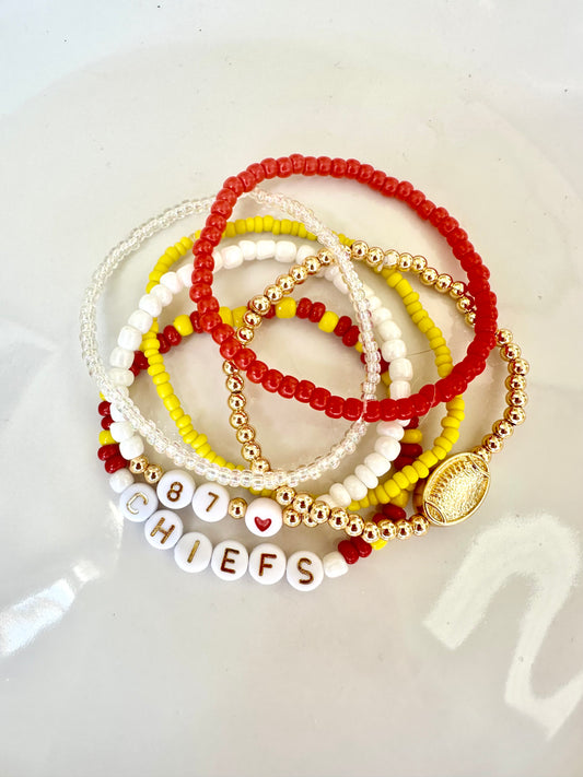 Gold Football Bracelet