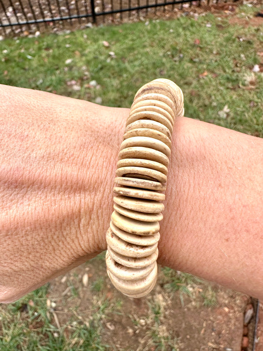 Cream Coconut Shell Bracelet