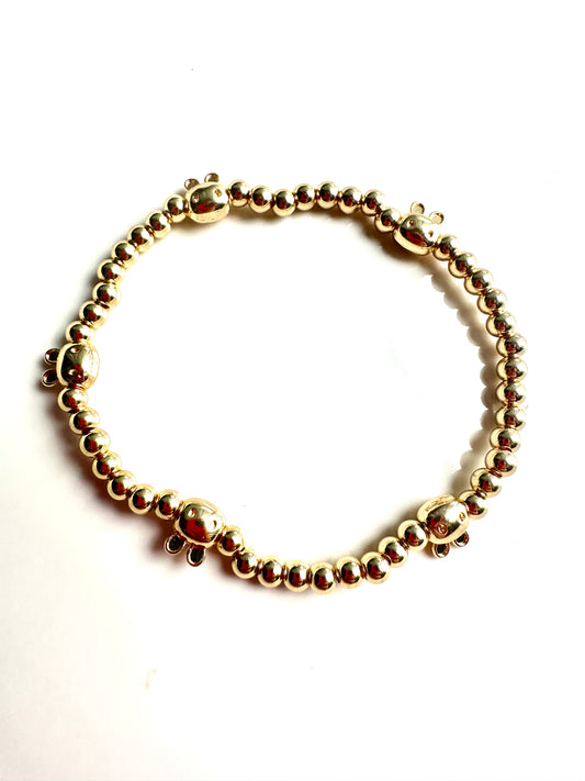 14k Gold Bunny Bracelet