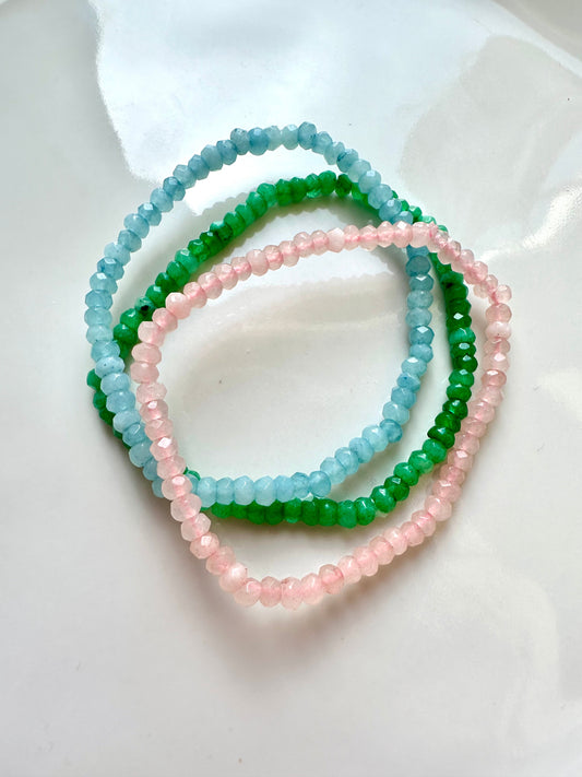 Pink Agate Gemstone Bracelet