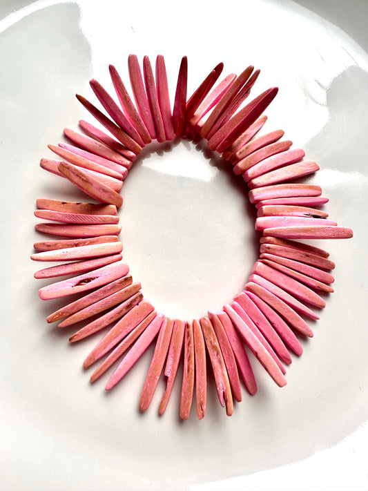 Blush Pink Coconut Spike Bracelet
