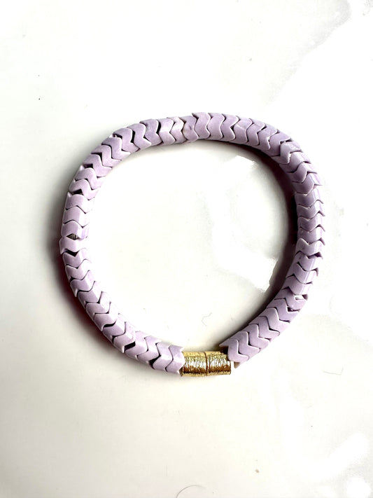 Purple Snake Bead Bracelet