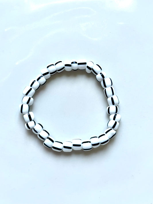 Striped Glass Chevron Bracelet