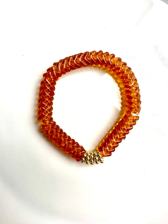 Burnt Orange Snake Bracelet