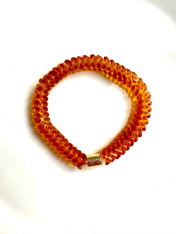 Burnt Orange Snake Bracelet
