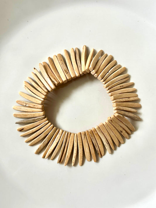 Natural Coconut Spike Bracelet