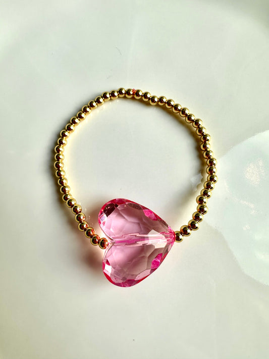 Pink Statement Gold Bracelet