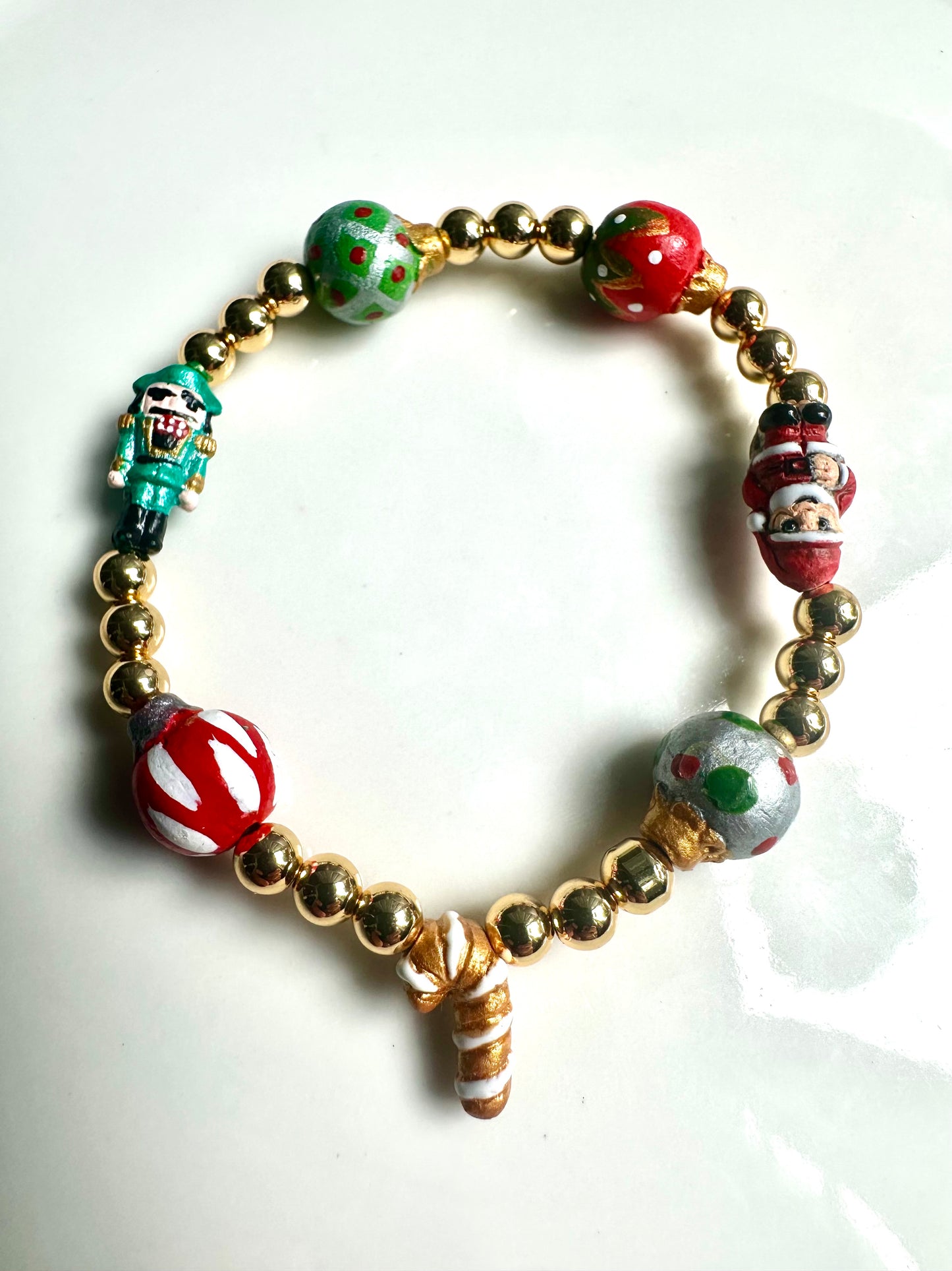 Gold Holiday Charm Bracelet