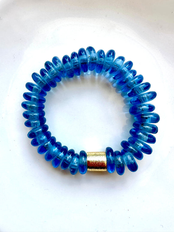 See Thru Glass Bead Bracelet