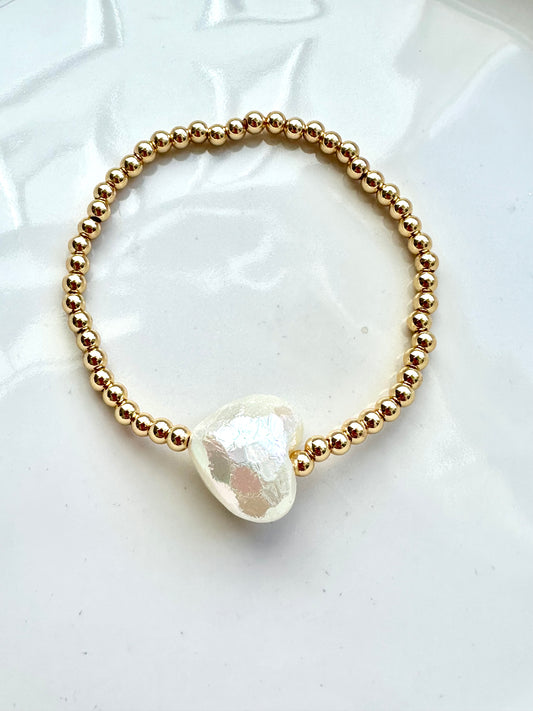 Iridescent Heart Bracelet