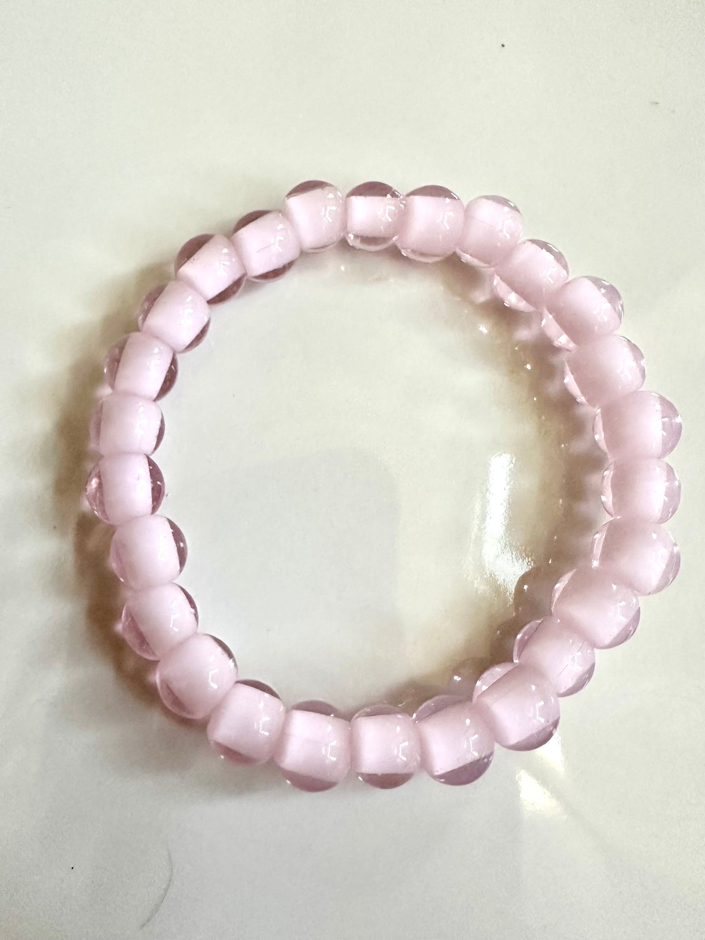 Pink Heart Bead Bracelet
