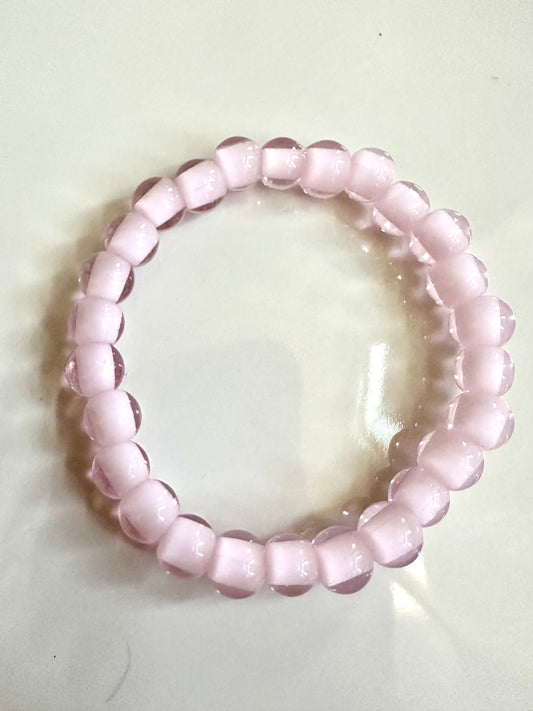 Pink Heart Bead Bracelet