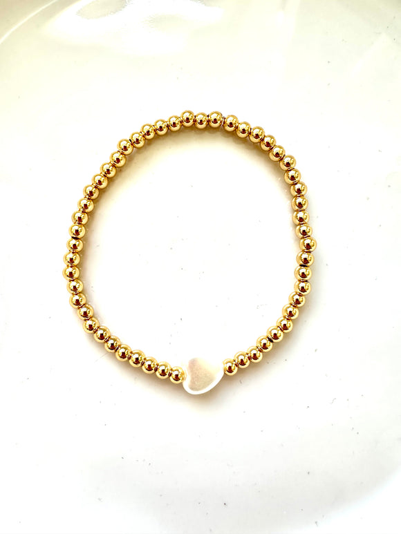 Small Pearl Heart Bracelet
