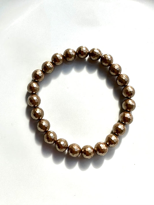 Champagne Shell Pearl Bracelet