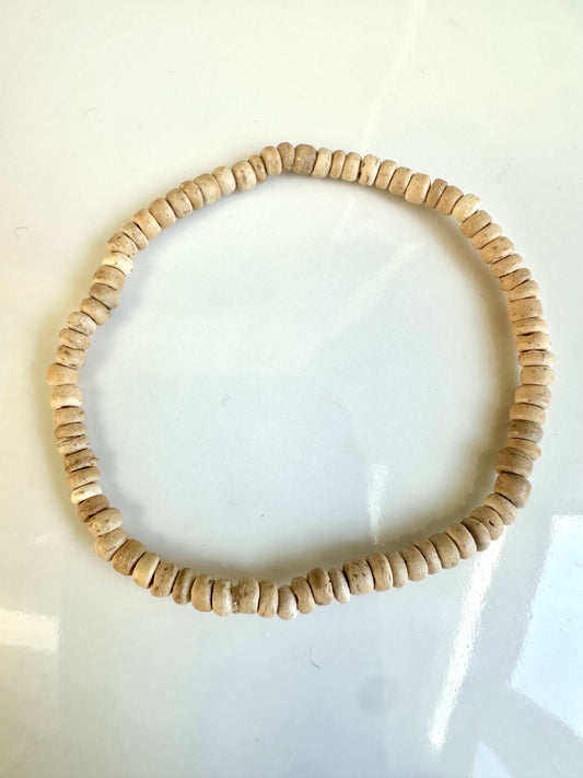 Tiny Neutral Coconut Bracelet