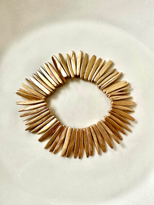 Gold Coconut Spike Bracelet