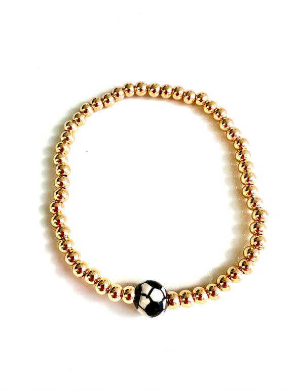 14k Gold Soccer Bracelet