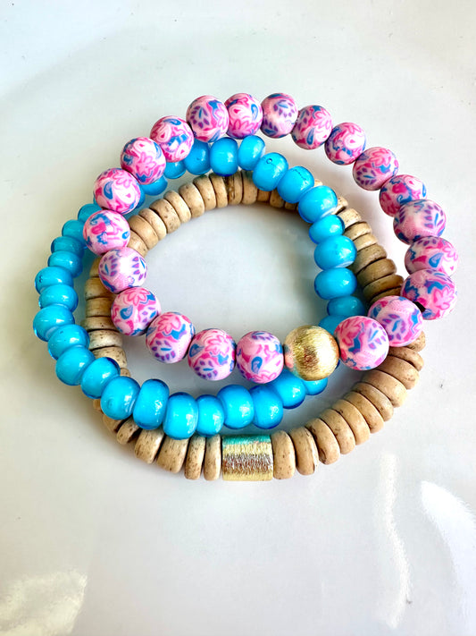 Turquoise Heart Bead Bracelet