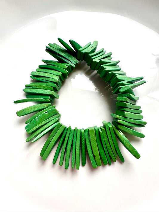 Green Coconut Spike Bracelet