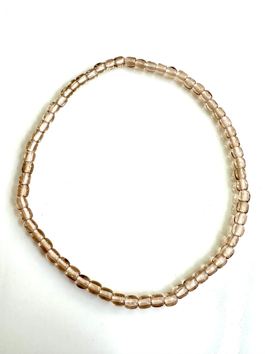 Light Tan Glass Beads