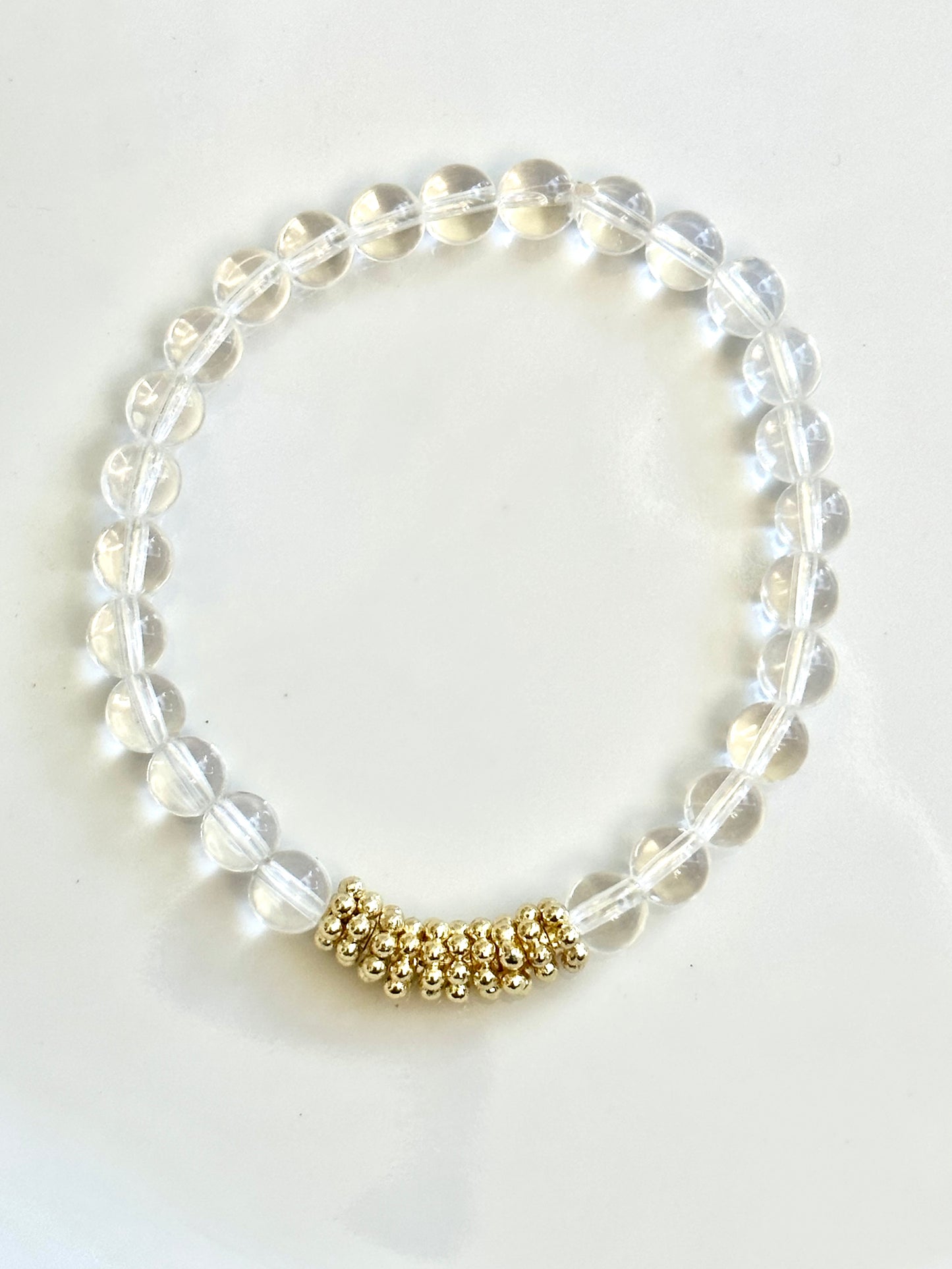 Clear Gold Daisy Bracelet