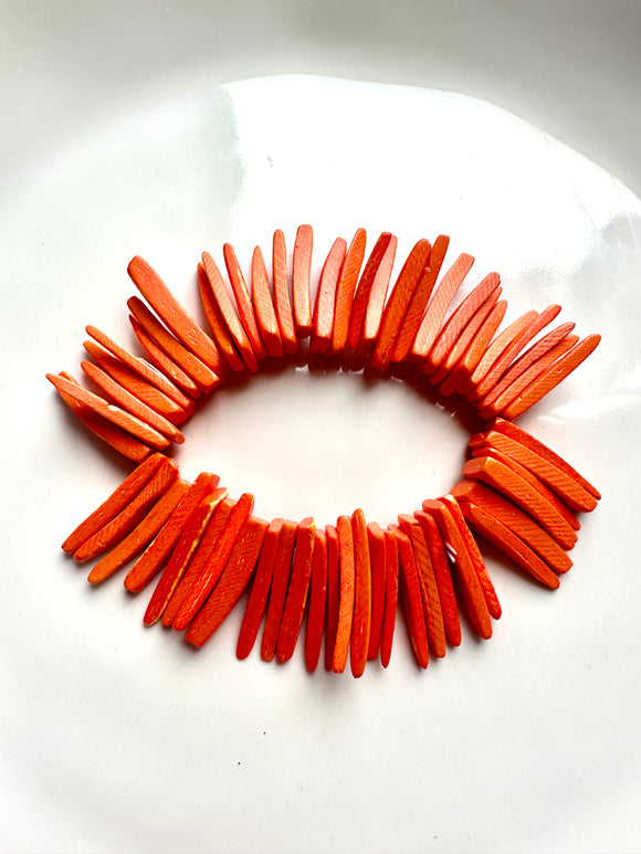 Orange Coconut Spike Bracelet