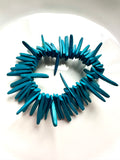 Teal Blue Coconut Spike Bracelet